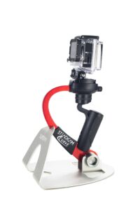 steadicam curve-bk handheld video stabilizer and grip for gopro hero cameras 3, 4 black & hero 5 (red)