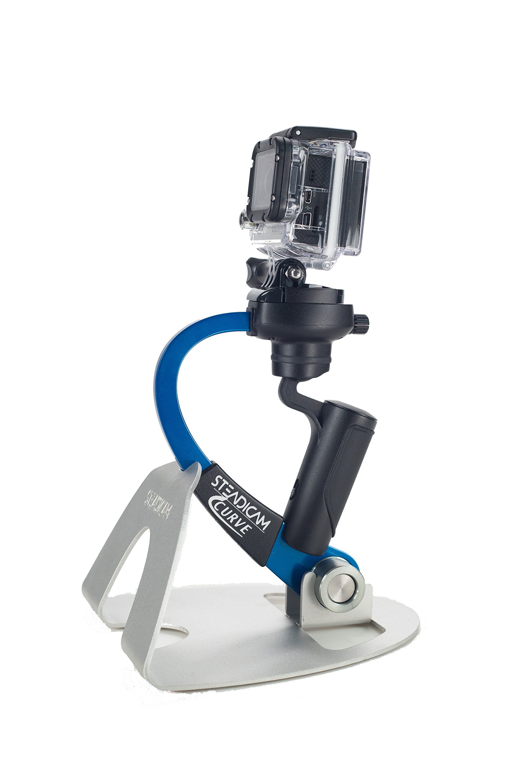 Steadicam Curve-BK Handheld Video Stabilizer and Grip for GoPro Hero Cameras 3, 4 Black & Hero 5 (Blue)