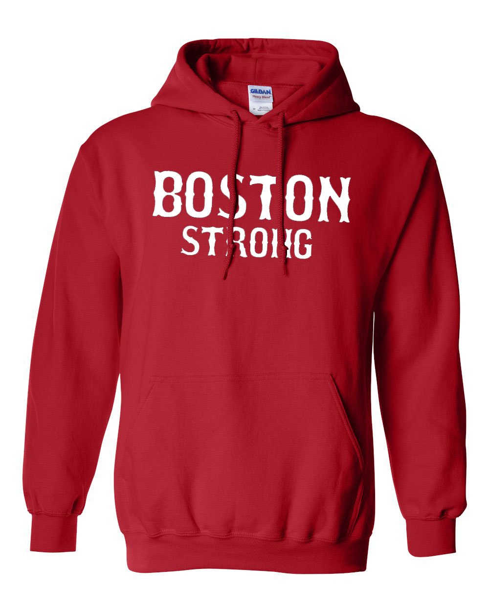 Boston Strong Adult Hoodie Sweatshirt (Medium, Red)