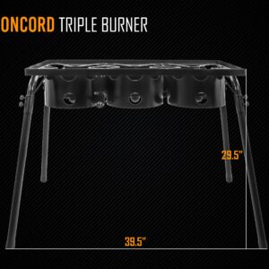 Concord Triple Burner Outdoor Propane Stove Cooker w/Regulator, 3 Burner Stove Brewing Supply