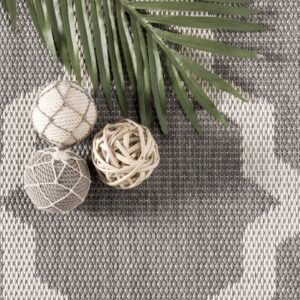 nuLOOM Gina Lattice Indoor/Outdoor Area Rug, 8x11, Gray