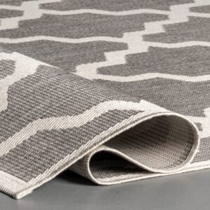 nuLOOM Gina Lattice Indoor/Outdoor Area Rug, 8x11, Gray