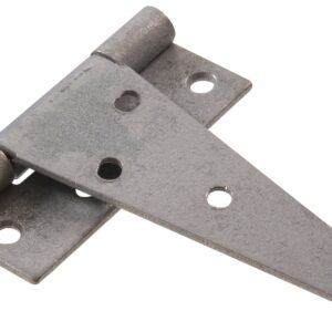 Hardware Essentials 851829 Heavy Duty T-Hinges Galvanized 8"