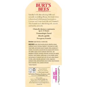 Burt's Bees Milk and Honey Body Lotion, 12 Ounces (Pack of 3)