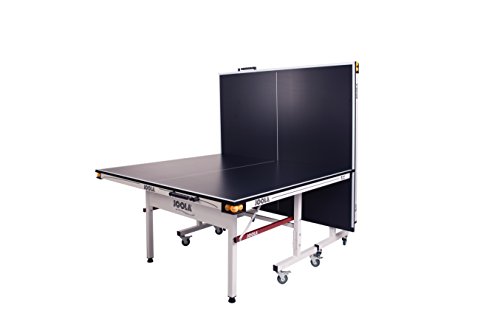 JOOLA Rally TL - Professional MDF Indoor Table Tennis Table w/ Quick Clamp Ping Pong Net & Post Set - 10 Minute Easy Assembly - Corner Ball Holders - Ping Pong Table w/ Playback Mode,