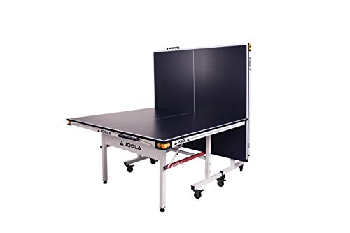 JOOLA Rally TL - Professional MDF Indoor Table Tennis Table w/ Quick Clamp Ping Pong Net & Post Set - 10 Minute Easy Assembly - Corner Ball Holders - Ping Pong Table w/ Playback Mode,