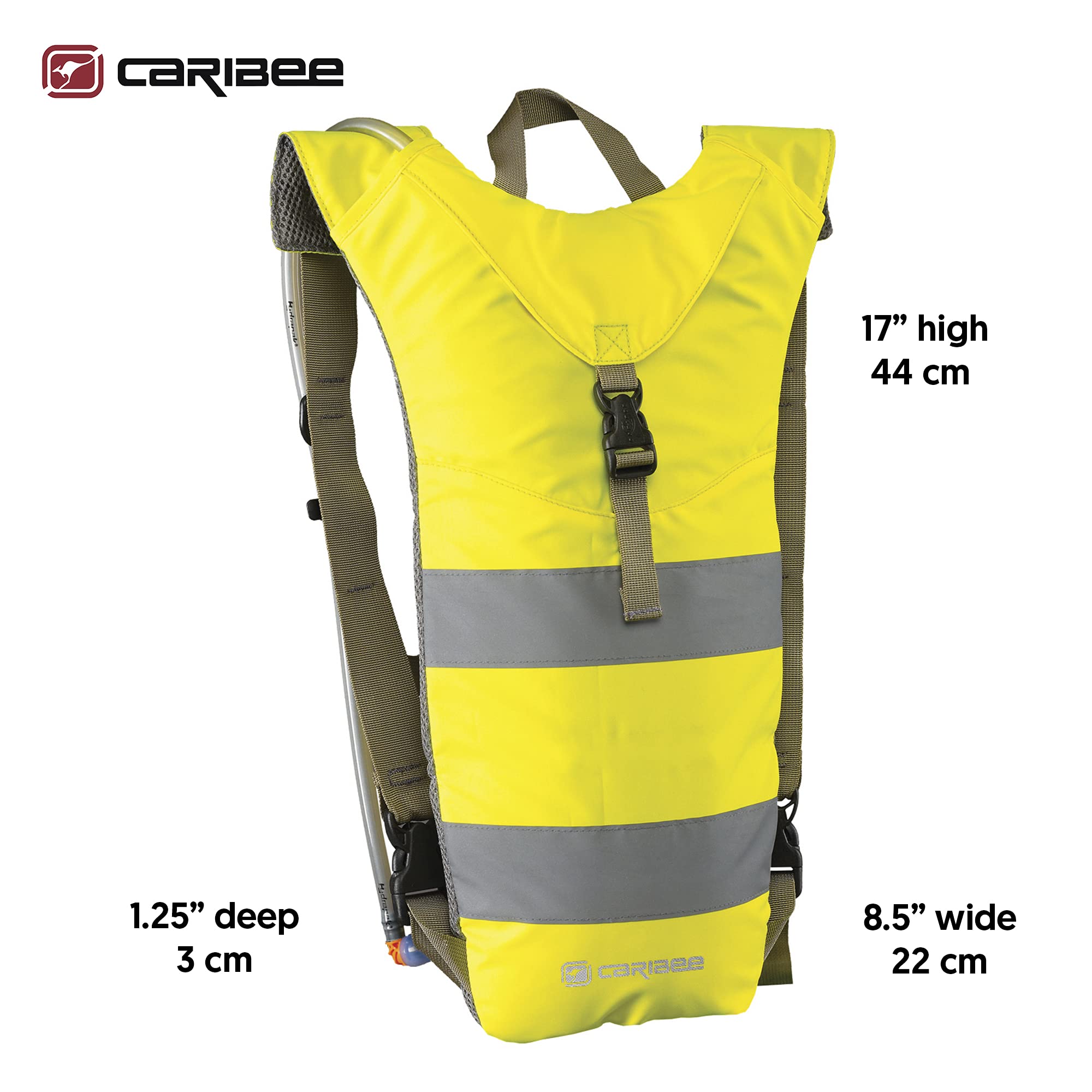 Caribee 3L Nuke Hi-Vis Hydration Backpack (Hi Vis Yellow)