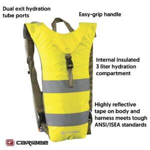 Caribee 3L Nuke Hi-Vis Hydration Backpack (Hi Vis Yellow)