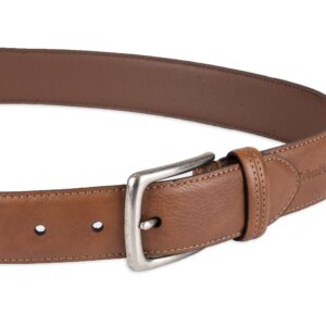 Columbia Men's Trinity Logo Belt-Casual Dress with Single Prong Buckle for Jeans Khakis , Tan, 38