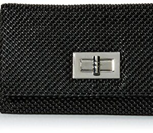 Jessica McClintock womens Trina Mesh Clutch evening handbags, Black, One Size US