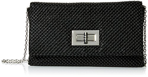 Jessica McClintock womens Trina Mesh Clutch evening handbags, Black, One Size US