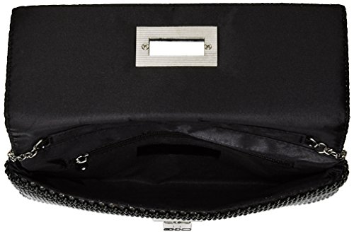 Jessica McClintock womens Trina Mesh Clutch evening handbags, Black, One Size US