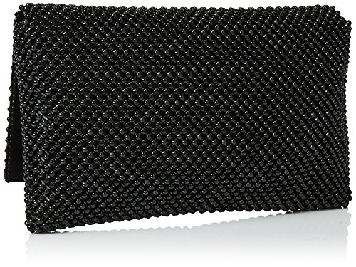 Jessica McClintock womens Trina Mesh Clutch evening handbags, Black, One Size US