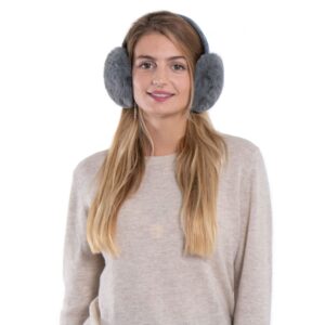 Simplicity Women's Ear Muffs Foldable Men Women Plush Ear Muffs Winter for Outdoor Snowboarding Women's Earmuffs Ear Warmers for Men, Dark Grey