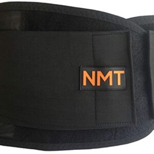 Back Brace by NMT ~ Lumbar Support Black Belt ~ Posture Corrector ~ Pain Relief from Arthritis, Sciatica, Scoliosis, Backache, Slipped Disc, Hernia, Spinal Stenosis ~ Injury Prevention ~ 4 Adjustable Sizes -'L' Fits Waist 34-40" (86-102cm)