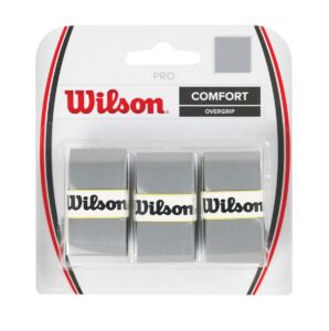 wilson pro tennis racquet over grip, silver