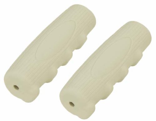 Grips Kraton Rubber 0214 White. Bike Grips, Bicycle Grips, lowrider Grips, Beach Cruiser Grips, Mountain Bike Grips