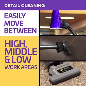 ProForce 1200XP Commercial Vacuum Cleaner Heavy Duty 12 Inch Dual Motor Bagged ProLevel Filtration & HEPA Media - For Industrial Hospitality Residences Hotels Office Buildings Retail Spaces CRI Silver