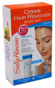 sally hansen creme hair remover duo kit for face (3 pack)