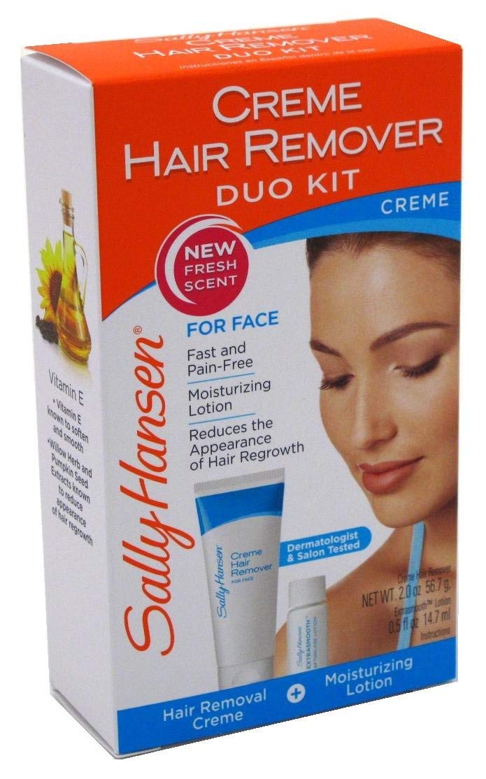 Sally Hansen Creme Hair Remover Duo Kit For Face (3 Pack)