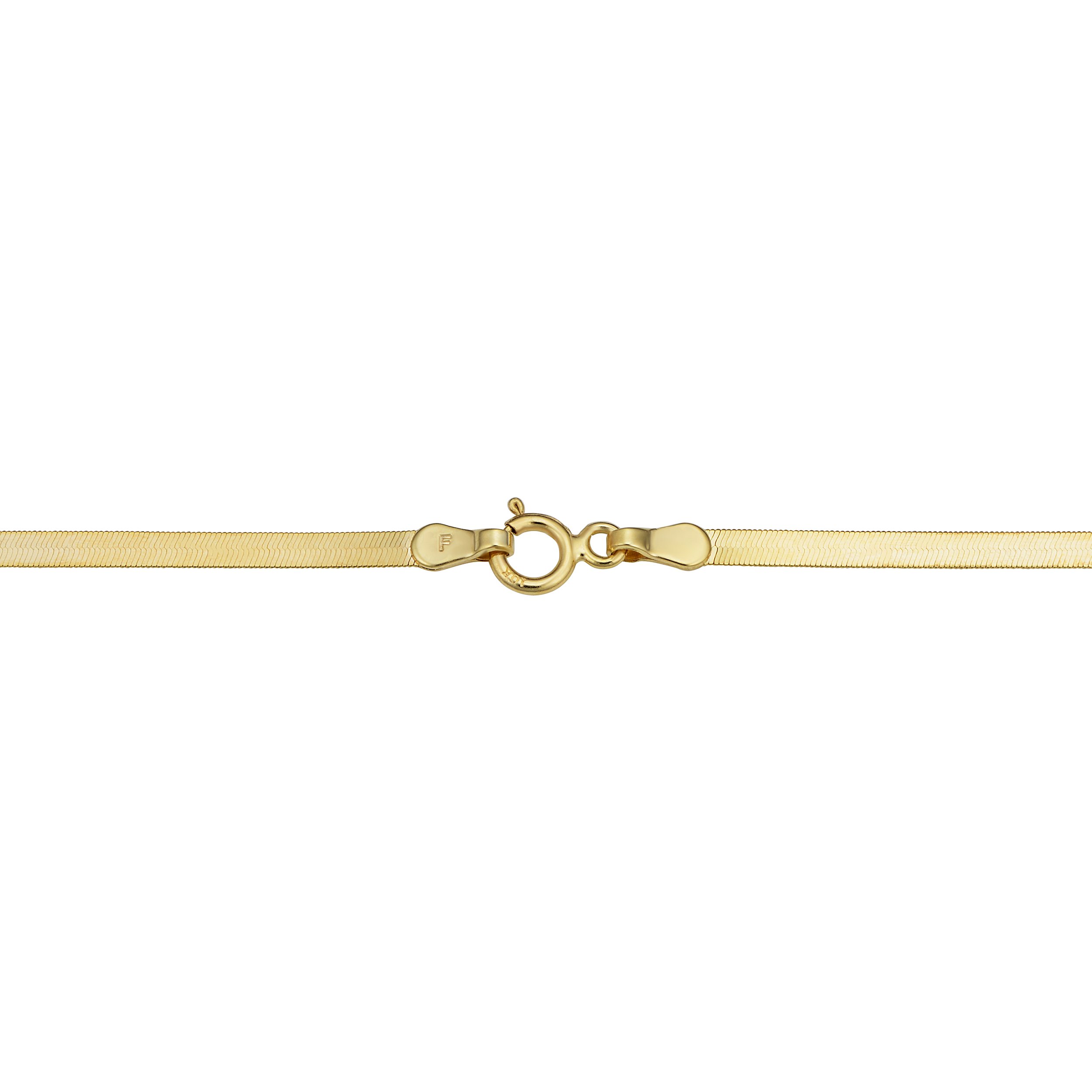 Kooljewelry 10k Yellow Gold Herringbone Bracelet (2.2 mm, 7.5 inch)