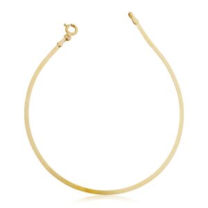 kooljewelry 10k yellow gold 1.8 mm herringbone bracelet (7.5 inch)