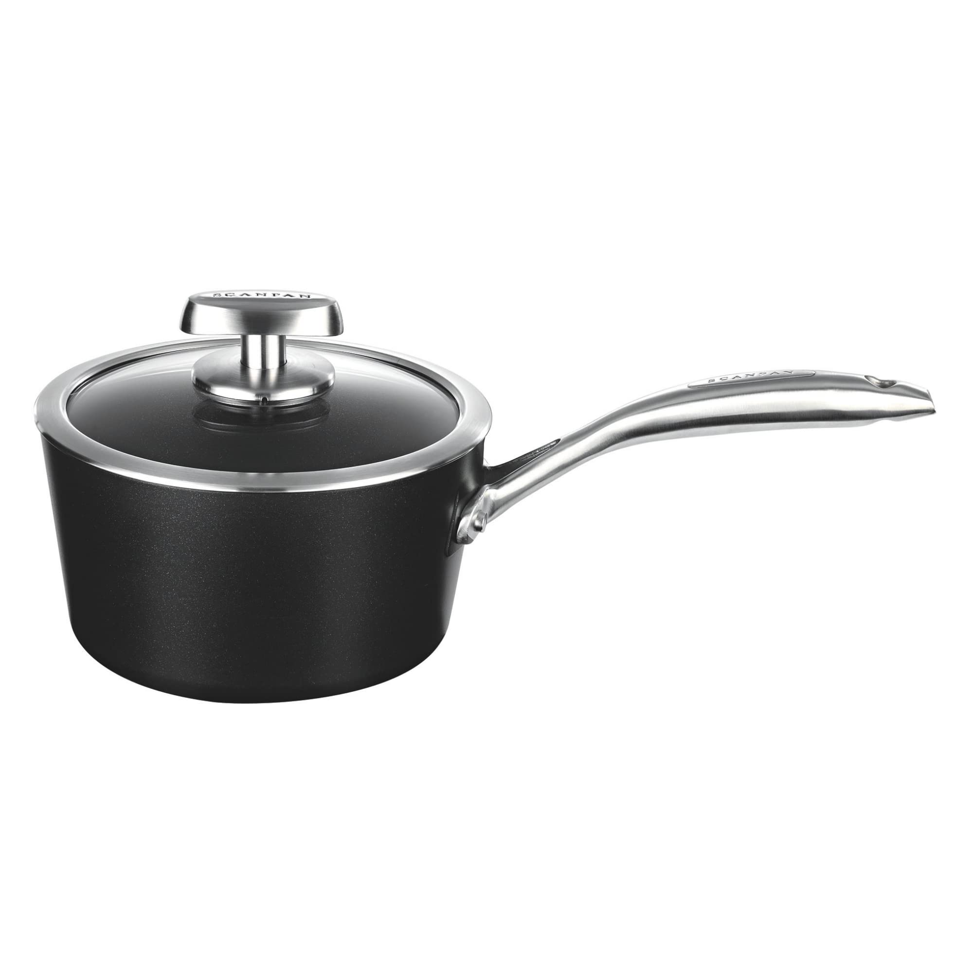 SCANPAN Pro IQ 2 qt Covered Saucepan - Easy-to-Use Nonstick Cookware - Dishwasher, Metal Utensil & Oven Safe - Made by Hand in Denmark