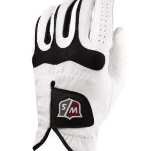 WILSON Sporting Goods Staff Grip Soft Glove, Men's Left Hand, Large, White (WGJA00560L)