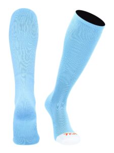 tck prosport performance tube socks (columbia blue, medium)