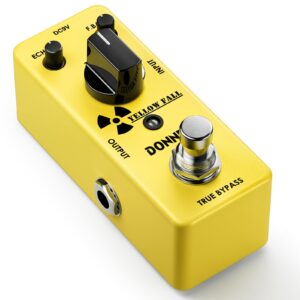 donner guitar delay pedal for pedal boards, electric guitar, yellow fall analog delay guitar effect pedal vintage delay true bypass