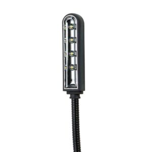 Monoprice Live Sound Mixer Light for BNC Port - Flexible, 4 LEDs, 10.6-Inch Gooseneck, 16-Inch, Black - Stage Right Series