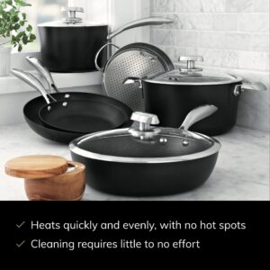 SCANPAN Pro IQ 9-Piece Cookware Set - Easy-to-Use Nonstick - Dishwasher, Metal Utensil & Oven Safe - Made by Hand in Denmark