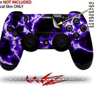 WraptorSkinz Skin compatible with Sony PS4 Dualshock Controller PlayStation 4 Original Slim and Pro Electrify Purple (CONTROLLER NOT INCLUDED)