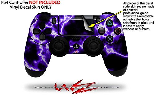 WraptorSkinz Skin compatible with Sony PS4 Dualshock Controller PlayStation 4 Original Slim and Pro Electrify Purple (CONTROLLER NOT INCLUDED)