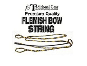 flemish b-50 dacron replacement recurve bowstring - bow string - actual string length - by trad gear archery products (multiple sizes) (52")