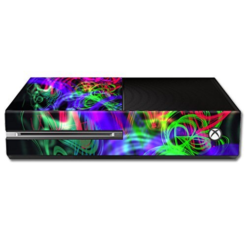 MightySkins Skin Compatible with Microsoft Xbox One - Neon Splatter | Protective, Durable, and Unique Vinyl Decal wrap Cover | Easy to Apply, Remove, and Change Styles | Made in The USA