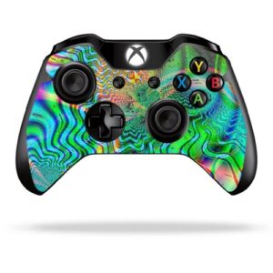 mightyskins skin compatible with microsoft xbox one or one s controller - psychedelic | protective, durable, and unique vinyl wrap cover | easy to apply, remove, and change styles | made in the usa