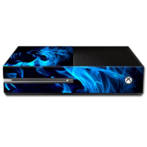 MightySkins Skin Compatible with Microsoft Xbox One - Blue Flames | Protective, Durable, and Unique Vinyl Decal wrap Cover | Easy to Apply, Remove, and Change Styles | Made in The USA