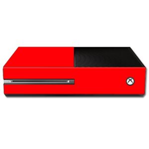 mightyskins skin compatible with microsoft xbox one console wrap sticker skins solid red