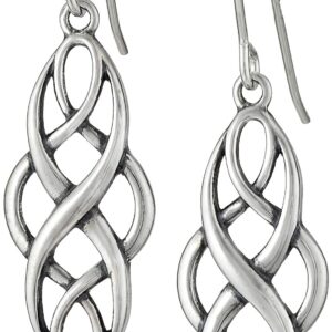 Amazon Essentials Sterling Silver Oxidized Celtic Knot Dangle Earrings (previously Amazon Collection)