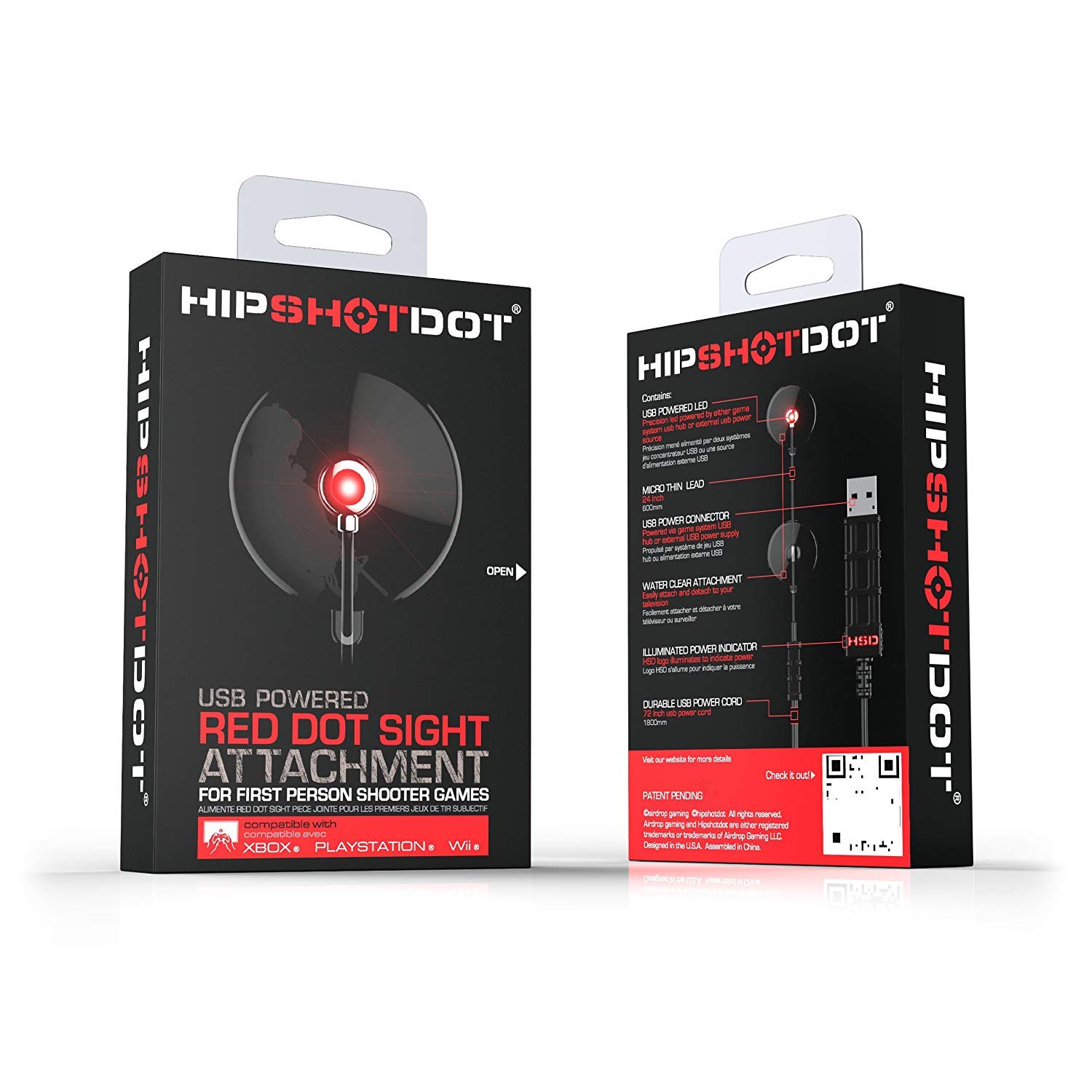 Hipshotdot PRO Color and Brightness Control Dot LED Aim Assist Mod for Gaming TV Compatible with Xbox, Playstation, Nintendo and PC - Works with All Shooter Video Games and FPS or TPS (Hipshotdot)