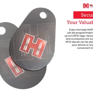 Hornady RAPiD Safe RFID Key Fob, 98161, 2 Pack - Provides Fast, Touch Free Entry to Hornady Rapid Safes in Emergencies - Durable Key Fob Keychain with Hornady Logo and RFID Chip for Instant Access