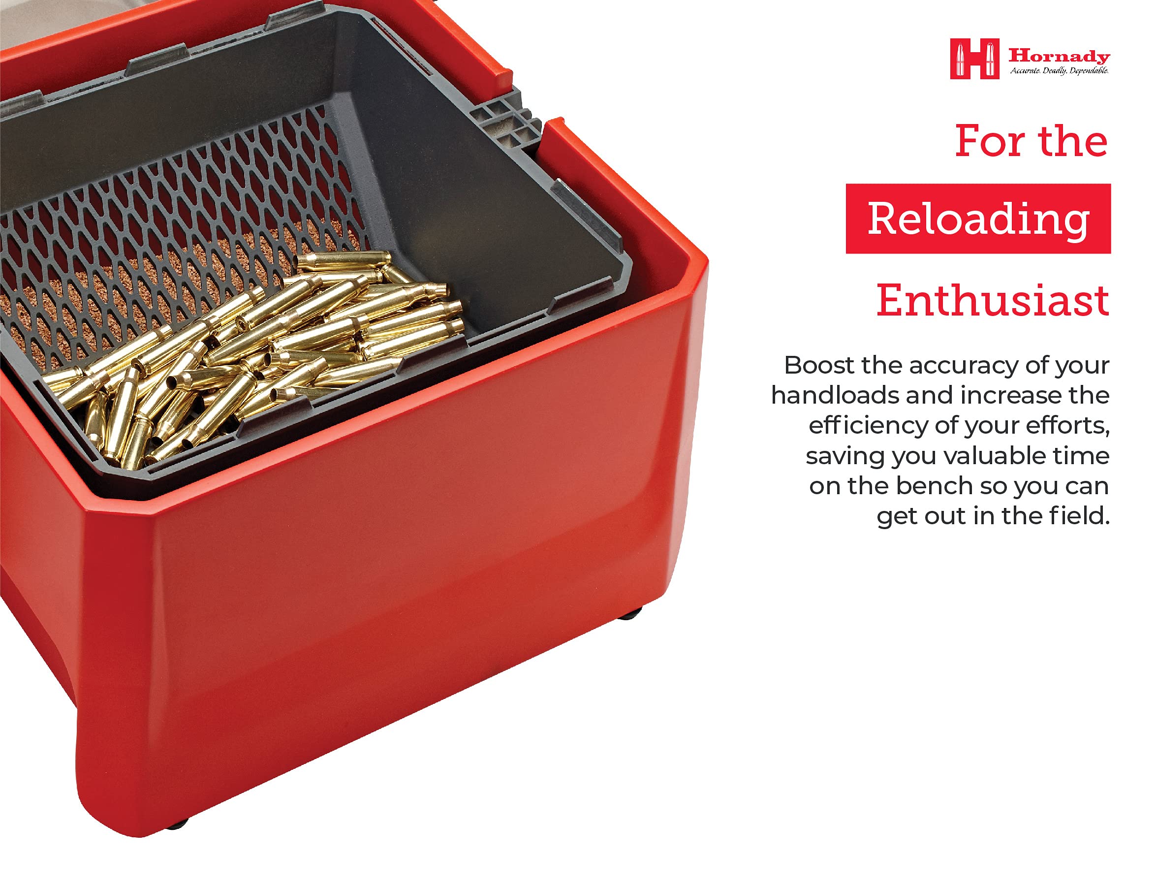 Hornady Rotary Media Sifter 050207 - Easily Separate Corn Corb or Steel Pin Tumbling Media from Cartridge Cases - Media Separator with Rotating Handle, Clear Lid, Sifter Drum Halves, & Locking Pin