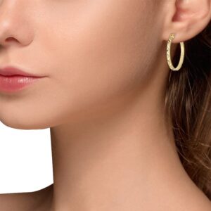 Anne Klein Gold Tone Leaf Hoop Base Earrings