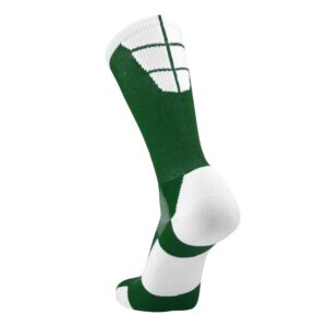 TCK Goalline 2.0 Football Socks (Dark Green/White, Large)