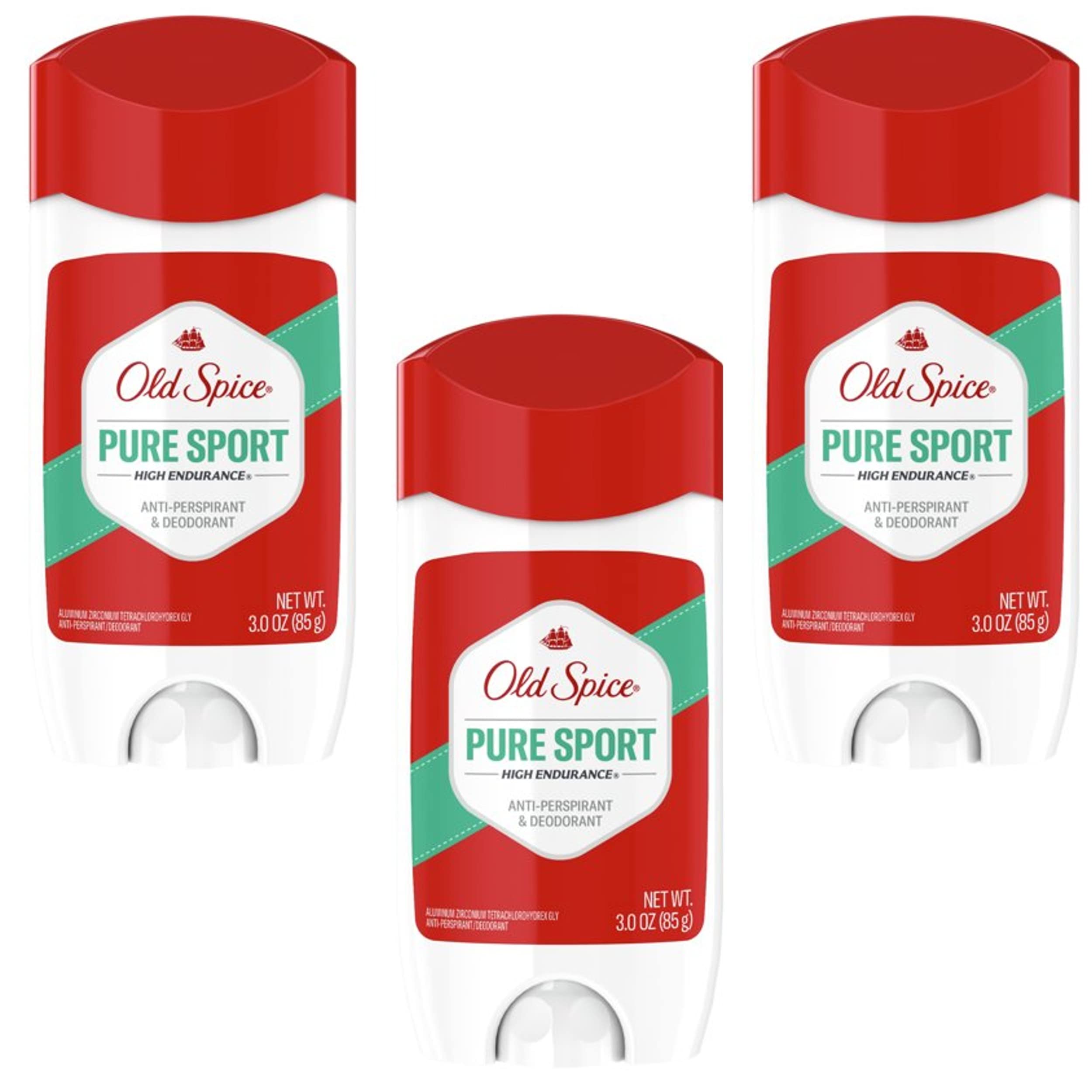 Old Spice 03891 Deodorant Stick, High Endurance, Pure Sport Scent, 3-oz. - Quantity 3