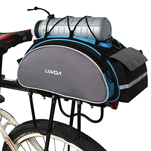 LIXADA Bicycle Rack Bag 13L Waterproof Cycling Bike Rear Seat Cargo Bag MTB Road Bike Rack Carrier Trunk Bag Pannier Handbag