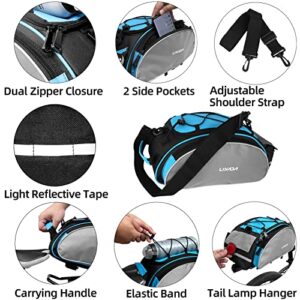 LIXADA Bicycle Rack Bag 13L Waterproof Cycling Bike Rear Seat Cargo Bag MTB Road Bike Rack Carrier Trunk Bag Pannier Handbag