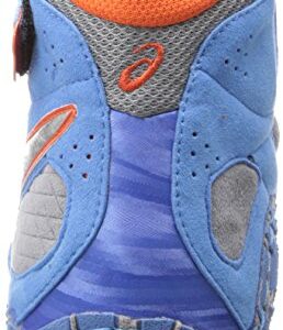 ASICS Men's Aggressor 2 Wrestling Shoe,Dusty Blue/Silver/Red Orange,12 M US