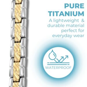 Willis Judd Womens Titanium Magnetic Therapy Bracelet for Arthritis Pain Relief Size Adjusting Tool and Gift Box Included